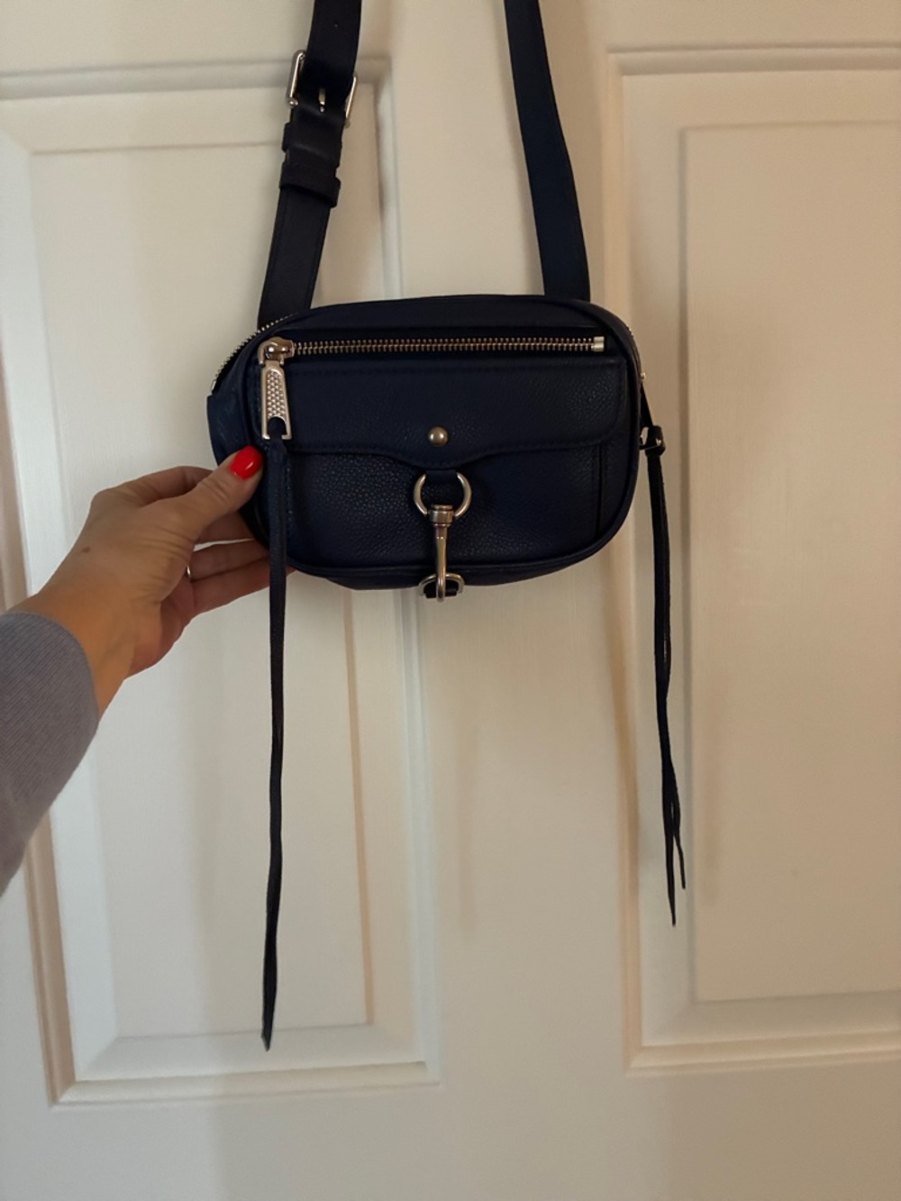 Rebecca Minkoff Blue Blythe Leather Belt Bag/Cross Body - Picture 15 of 16